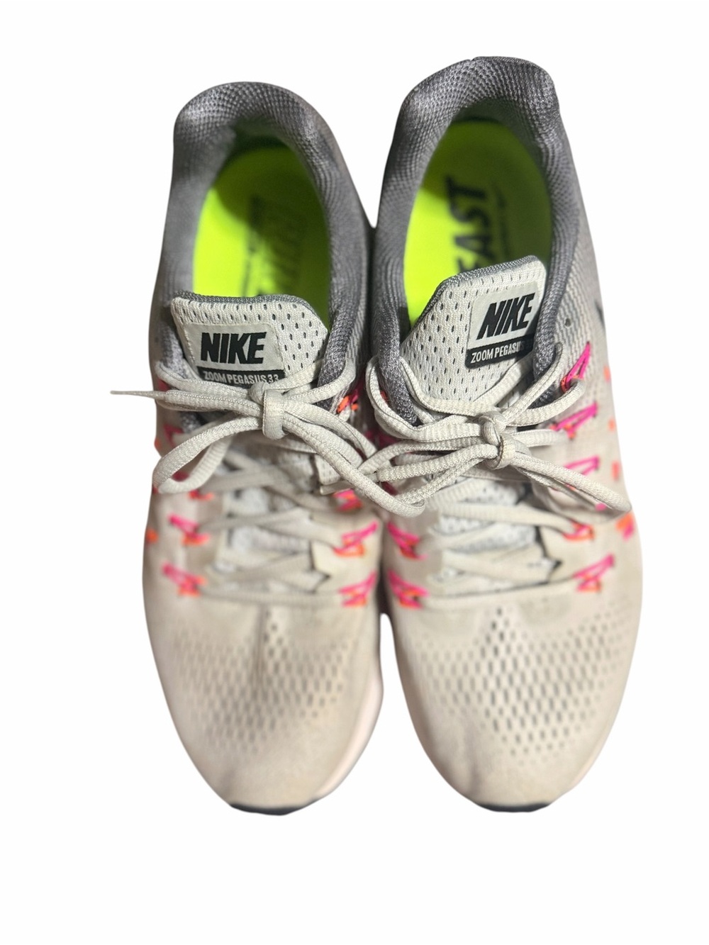 Nike Air Zoom Pegasus 33 Women’s 9.5 Grey Pink Running Shoes 831356-006 - Picture 6 of 9